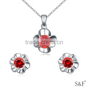 17496 Professional OEM Red Stone Flower Set thumbnail-1