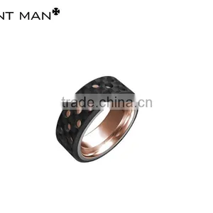 2016 Hot Selling 8mm Rings Wedding Rings Band Wholesales Black Plating Carbon Fiber Titanium Band Ring thumbnail-5