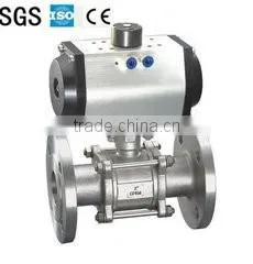 API 6D Three Pieces Pneumatic Ball Valve thumbnail-2
