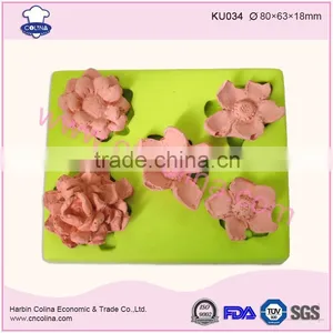 Food Grade 3d Flower Shape Silicone Decoration Fondant Mold thumbnail-1