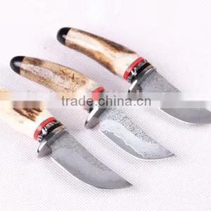 OEM Wild Antlers Deer Horn Damascus Small Collection Knife thumbnail-5