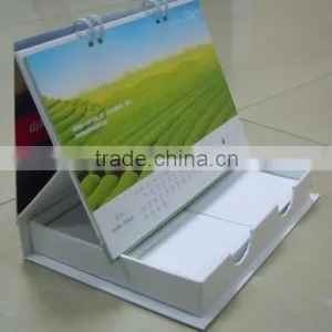 2014 New Unique Design Paper Box Style Calendar Custom Made Monthly Desk Calendar for Promotion Shenzhen Factory Fancy Price thumbnail-1