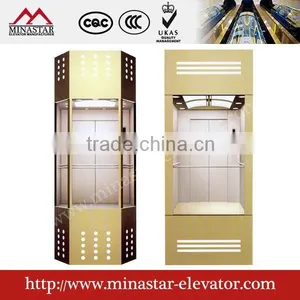 Glass and Mirror Stainless Steel Passenger Elevator thumbnail-1