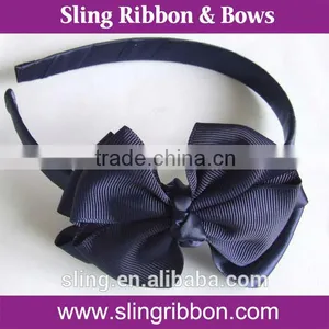 Cheap Solid Grosgrain Ribbon Bows Headband thumbnail-1