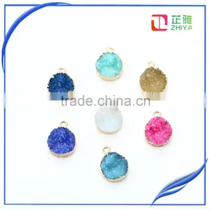 Resin Material Imitation Druzy Agate Stone Pendant,wholesale Druzy Jewelry thumbnail-3
