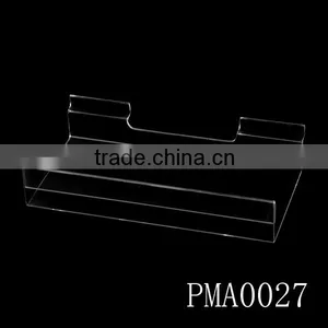 Wall Mounted Slat Wall Acrylic Display Stand Perspex Shoe Shelf thumbnail-2