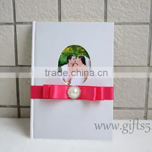 Custom Handmade Wholesale Wedding Guest Books With Silk Hardcover thumbnail-6
