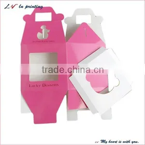 Custom Mini Delicate Square Window Cake Boxes With Handle thumbnail-3