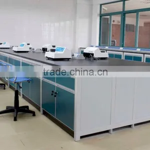 Steel H-Frame Lab Square Center Table With Wooden Drawers & Tool Cabinet in Biology/Chemistry/Pathology Laboratory Furniture thumbnail-1