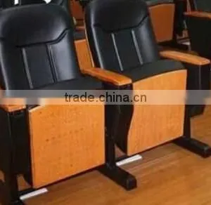 Solid Wood Move PU Leather Auditorium Chair/Leather Auditorium Seating/Leather Auditorium Seat YA-17 thumbnail-3