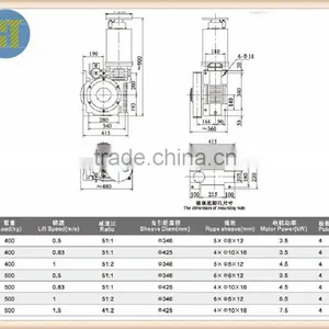 Elevator/Lift Geared Traction Machine YJ140 thumbnail-2