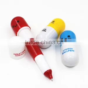 Pill Ball Point Pen Telescopic Vitamin Capsule Ballpen Stationery thumbnail-6
