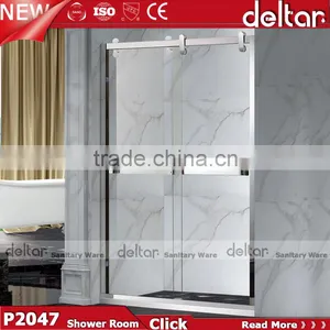 Silvery Frame Tempered Glass Shower Door Shower Cabin Price Tempered Glass Cost per Square Foot / Shower Enclosure Cubicle thumbnail-1