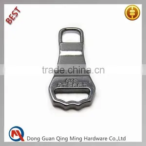 Black Metal Logo Zipper Pulls For Cloth Accessories thumbnail-1