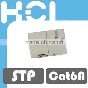 RJ45 Cat6A 180 Degree Shielded STP Straight Keystone Coupler thumbnail-4