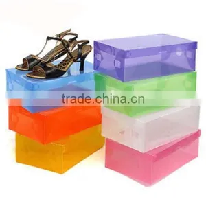 Hot Selling Transparent Plastic Flip-open Cover Drawer Shoes Box/ Storage Box (BLWS1027) thumbnail-1