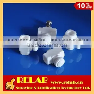 Acid and Alkali Resistance PVDF PTFE Plastic Full Cone Air Mist Nozzle thumbnail-2