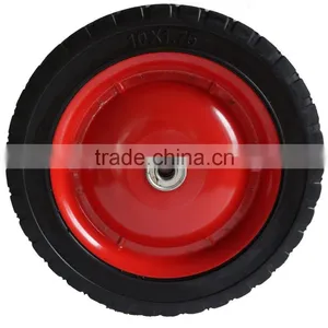 10"X1.75" Ball Bearing Steel Wheels Diamond Tread 1/2" Bore Stens thumbnail-2
