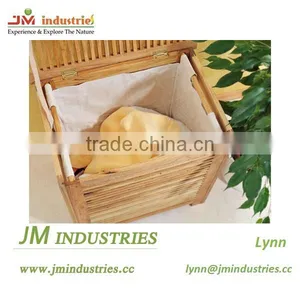 Collapsible Bamboo Laundry Basket Stand With Lid thumbnail-3