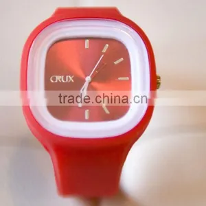 Square Big Face Jelly Silicone Wristwatch thumbnail-1