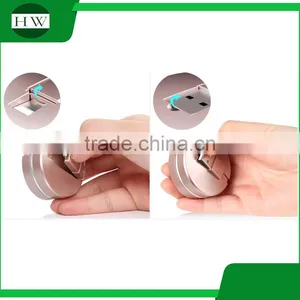 2 in 1 Double Interface Compatible Fast Quick Charger Round Usb Telescopic Data Cable for Iphone and Android Mobile Cell Phone thumbnail-5