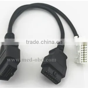 OBDII Splitter Y Cable,J1962 Male Connector to 2pcs J1962 Female Connector,1ft thumbnail-2