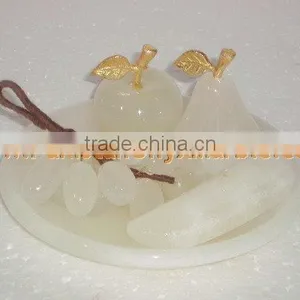 PAKISTAN SUPPLIER Hot Sale Popular ONYX FRUITS PLATES HANDICRAFTS thumbnail-5