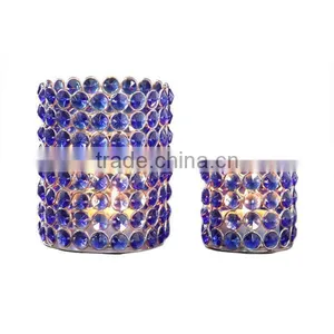 Gold Crystal Tea Light Holder,crystal Tea Light Votive,crystal Candle Holder for Wedding Table & Gift thumbnail-2