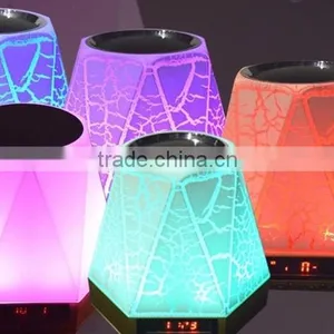 Colorful Dazzle LED Light Mini Crack Bluetooth Speaker With LED Clock thumbnail-6
