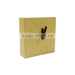 New Modern Interior Design Concrete Creative Rectangle Wall Clock thumbnail-1