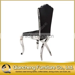 Fancy Black Velvet Dining Chair for Hotel thumbnail-3