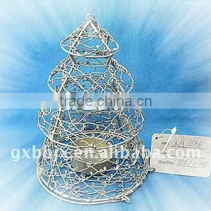 Gold Wire Pyramid Decorative Buddha Candle Holder Craft thumbnail-1