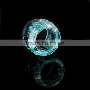 Handmade Resin Rings for Women ,pressed Real Dried Flowers Resin Ring thumbnail-5