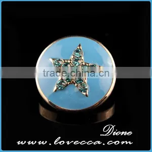 Hot Sale Snap Buttons Necklace Round With Rhinestone Necklace thumbnail-4