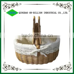 Cheap Empty Wicker Oval Picnic Basket thumbnail-3