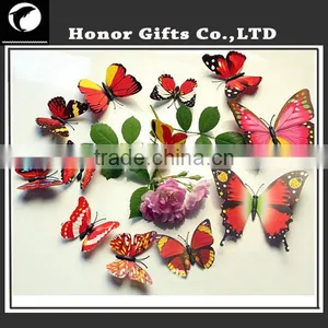 Colorful Promotional Home Decorative Plastic 3D Butterfly Stickers thumbnail-6