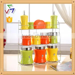 Ceramic Porcelain Canister,ceramic Canister Set,storage Jar, With Stainless Metal Stand thumbnail-3