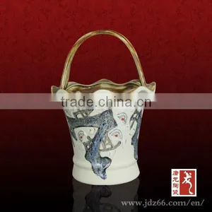 Fine Porcelain Home Decor Storage Basket From Jingdezhen thumbnail-1