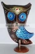 IRON PAINTED OWL PLANTER (NEW) thumbnail-1