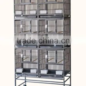 SMALL PARROT BIRD FINCH CANARY BIRD AVIARY CAGE WIRE BREEDING BIRD CAGE W/STAND AND WHEEL thumbnail-4