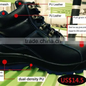 PU Leather Buffalo Leather Waterproof High Quality Safety Shoes thumbnail-1
