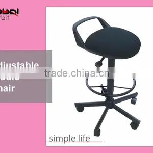 Adjustable Height Movable Studio Footrest Kitchen Swivel Bar Chair With Wheel thumbnail-5
