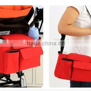 600D Polyester Baby Nappy Organizer Bag With Hanging thumbnail-2