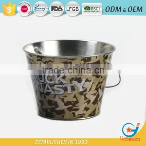 Garden Iron and Zinc Powder Coated Metal Flowers Water Bucket Florist Flower Buckets thumbnail-2