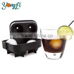 Portable Non-stick Silicone Round Ice Cube Tray Mold Ice Ball Maker for Whiskey Sphere thumbnail-1
