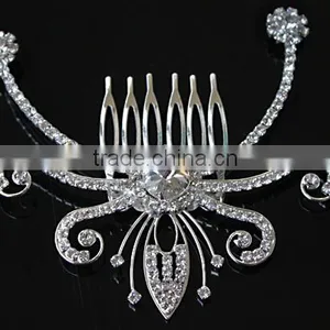 High Quality Hair Comb With Crystal Wholesale Metal Hair Combs H172-207 thumbnail-1