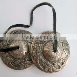 Best-selling Handmade in Nepal Meditation TibetanDragon Design Tingsha Cymbals thumbnail-1