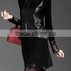 Latest Long Design Ladies Fashion a Line Skirt/Neck Waist Zipper Skirt thumbnail-3