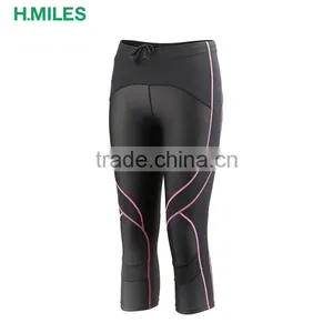 2017 Spandex/polyester Slim Fit Fitness Capri Running Legging Sports Wear thumbnail-1