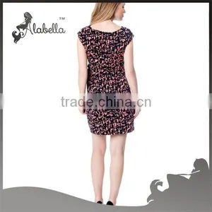 2015 Fashion Printed Maternity Maxi Dress thumbnail-2